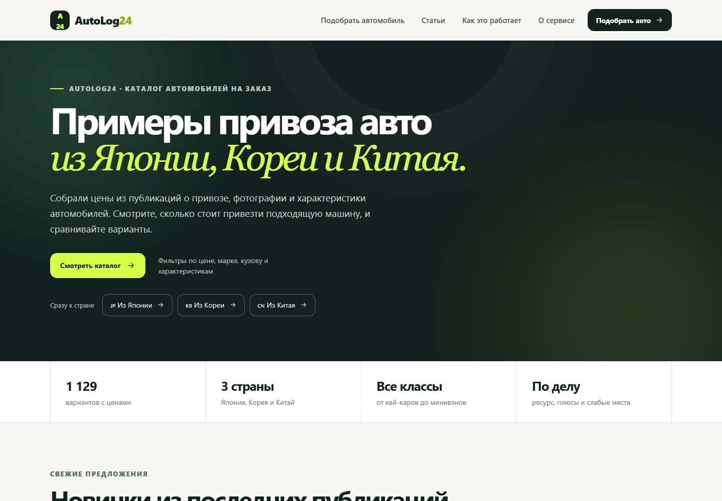 Реальный проект AutoLog24: каталог автомобилей